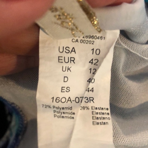 Gottex Blue, Black and White Bathing Suit Size 10 - Picture 6 of 6